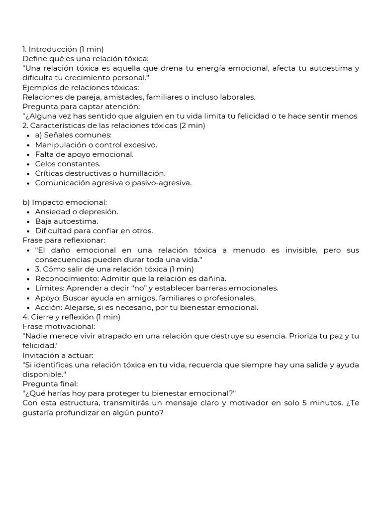 Cómo Identificar y Salir de Relaciones Tóxicas | PDF