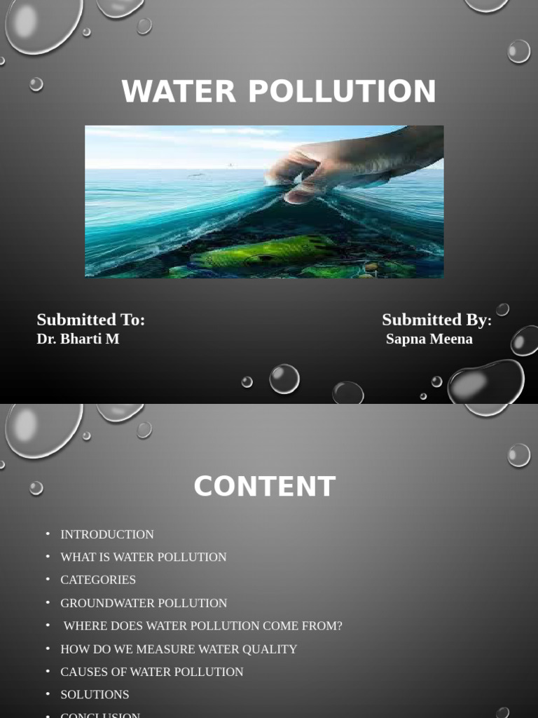 Water Pollution PPT Civil | PDF | Water Pollution | Water