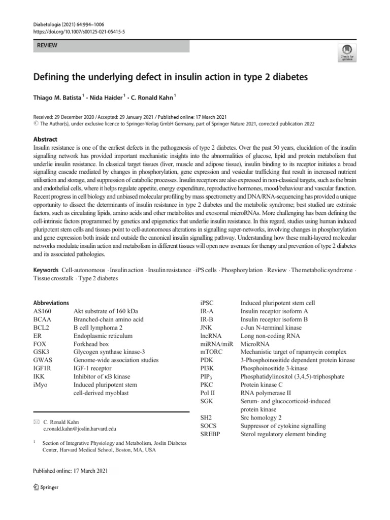Insulin Resistance in Type 2 Diabetes | PDF | Protein Kinase B | Kinase