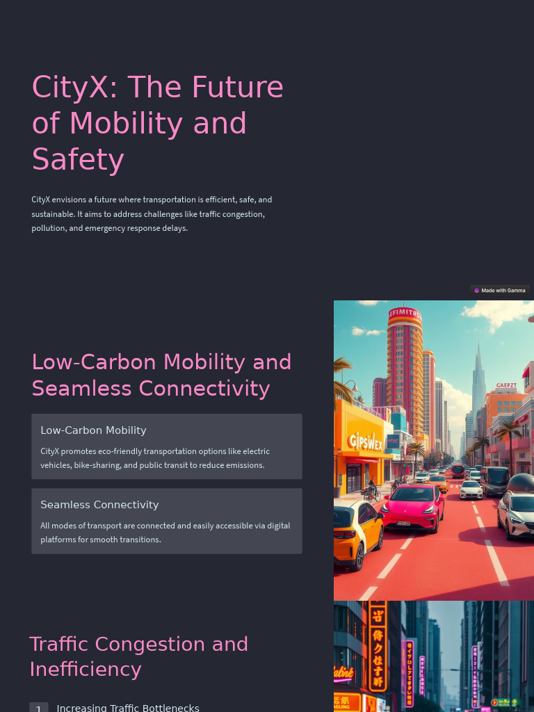 CityX: Smart Solutions for Urban Mobility | PDF | Traffic | Traffic ...