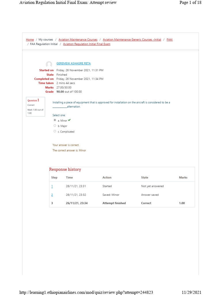 Faa initial exam 1 pdf aeronautics aviation