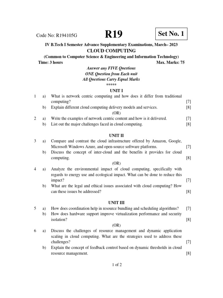 CLOUD-COMPUTING-MARCH-2023 | PDF | Cloud Computing | Computing