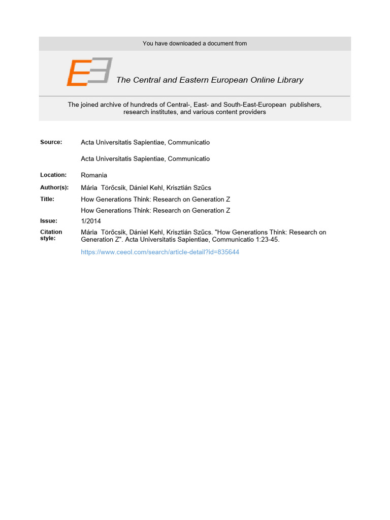 How Generations Think Research On Generation Z Content File PDF | PDF ...