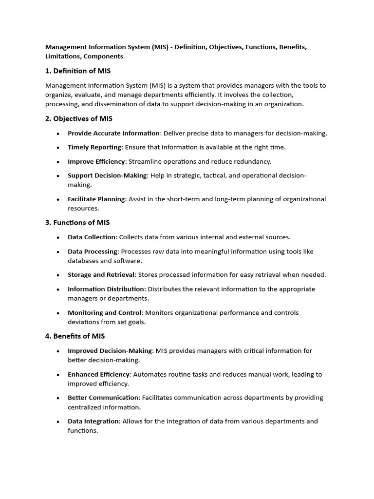 Overview of Management Information Systems | PDF | Internet Of Things ...
