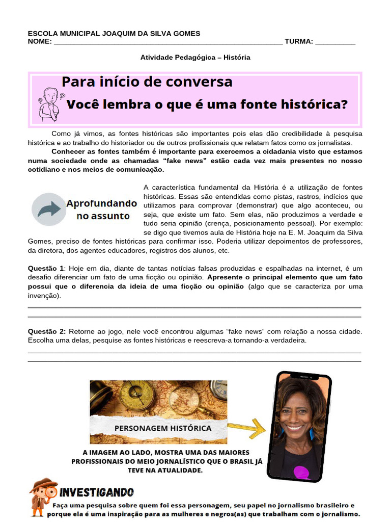 Importância Das Fontes Históricas | PDF | Jornalismo