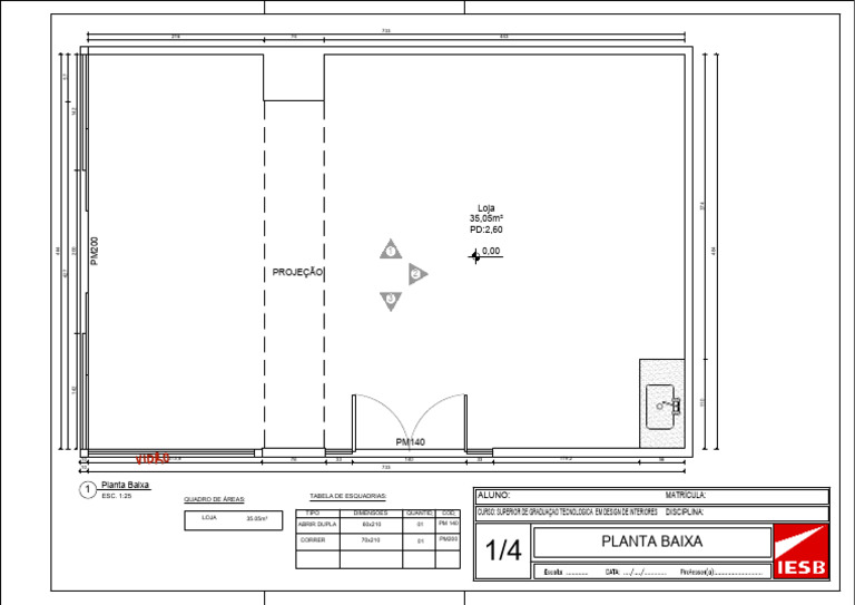 Planta Baixa da Loja de 35,05m² | PDF