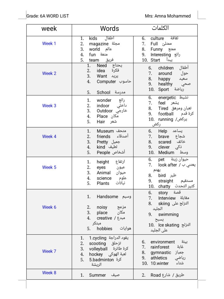 word list_240912_093039 | PDF