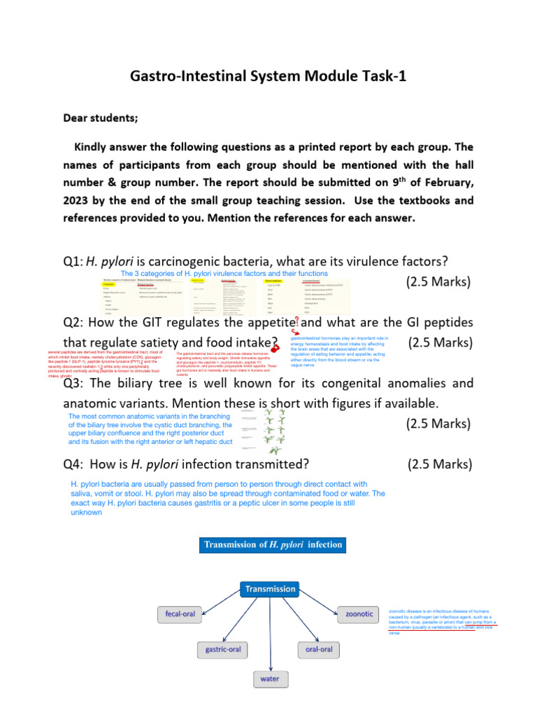 GIT Task-1 | PDF | Gastrointestinal Tract | Appetite
