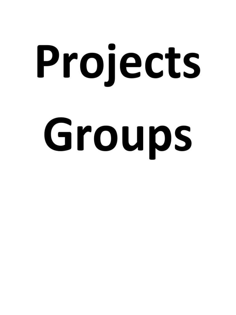 Student Group Project Listings | PDF