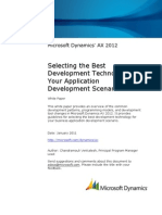 Selecting the Best Development Technology for Your Application Development Scenario AX2012