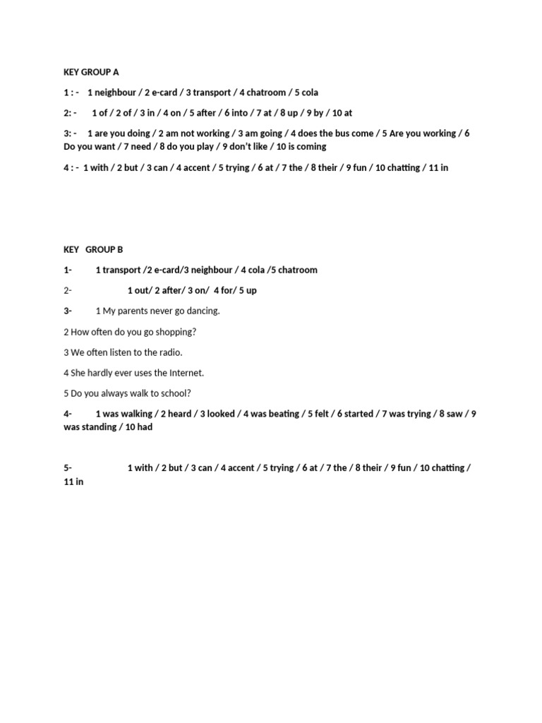Challenges 2 Test 1 Key | PDF