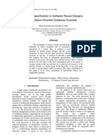 Formal Specification in Software Reuse Designs: An Object-Oriented Database Example