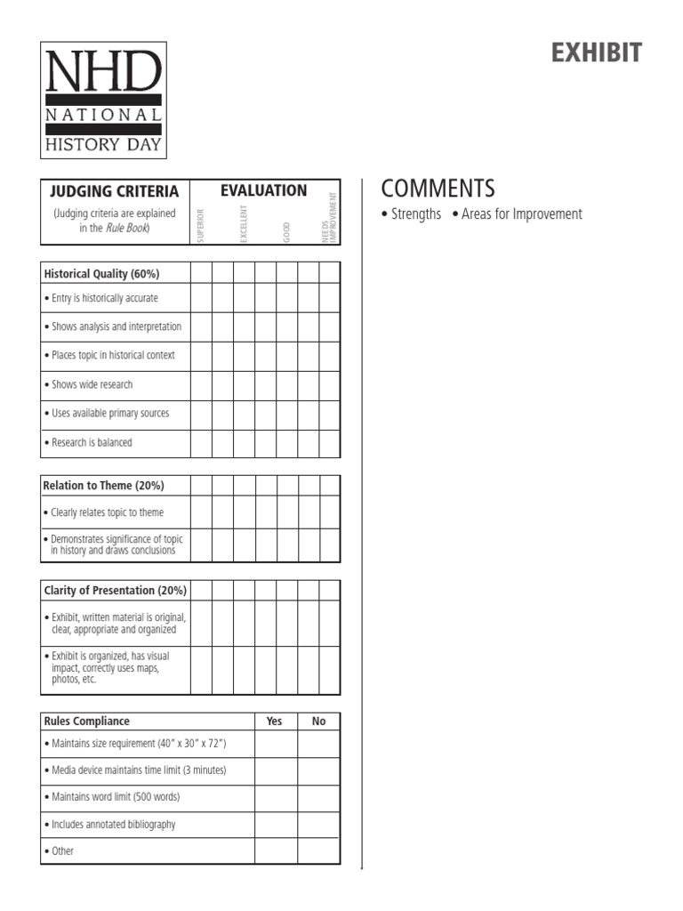 Exhibit Evaluation Form | PDF