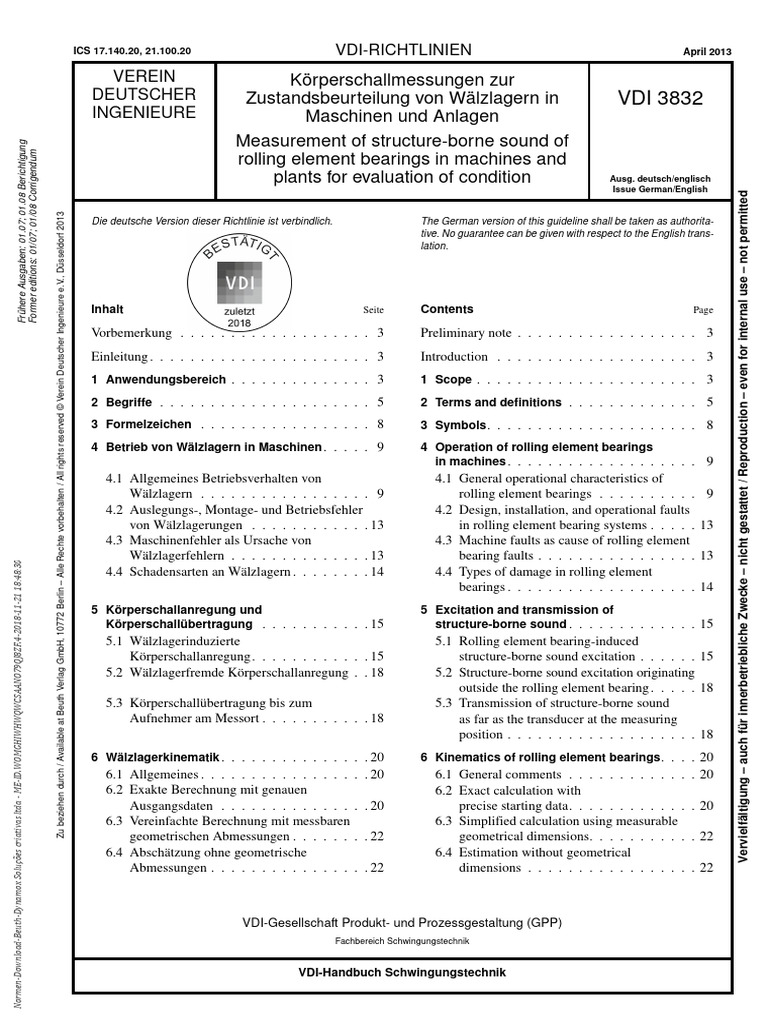 Vdi 3832 - 2013 | PDF