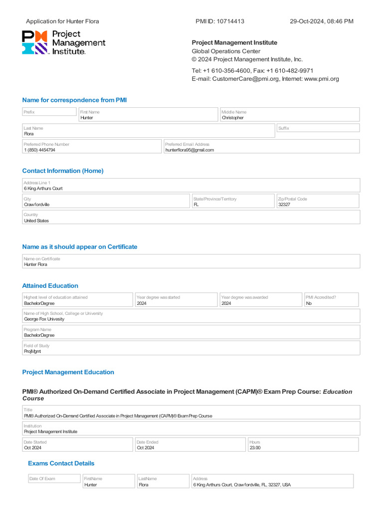 Application Report - 8354980 | PDF