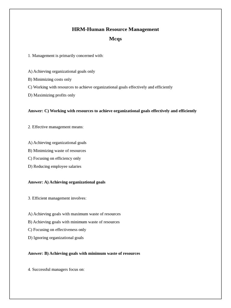 Hrm Lecture 2 Pdf Goal Human Resource Management