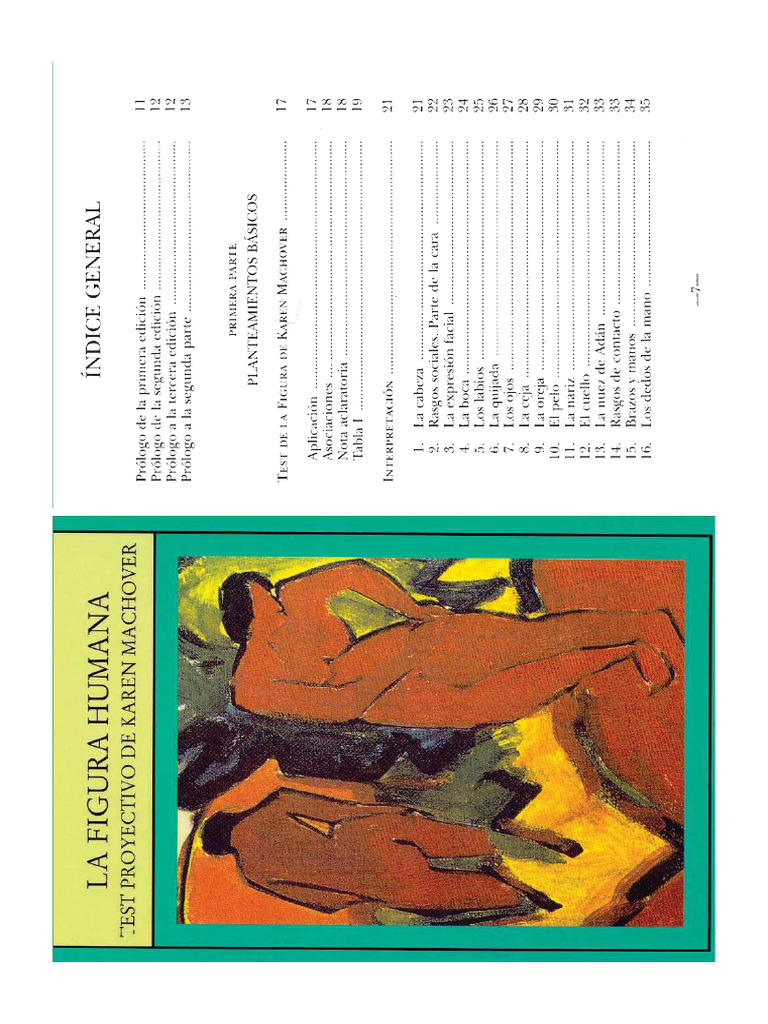 Libro - Test Poryectivo de Karen Machover - La Figura Humana | PDF