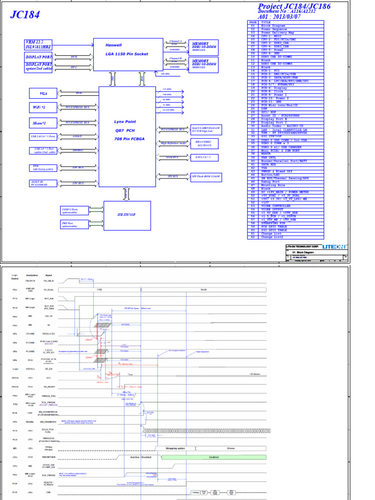 JC184/JC186 Block Diagram Overview | PDF | Computer Hardware | Physical ...