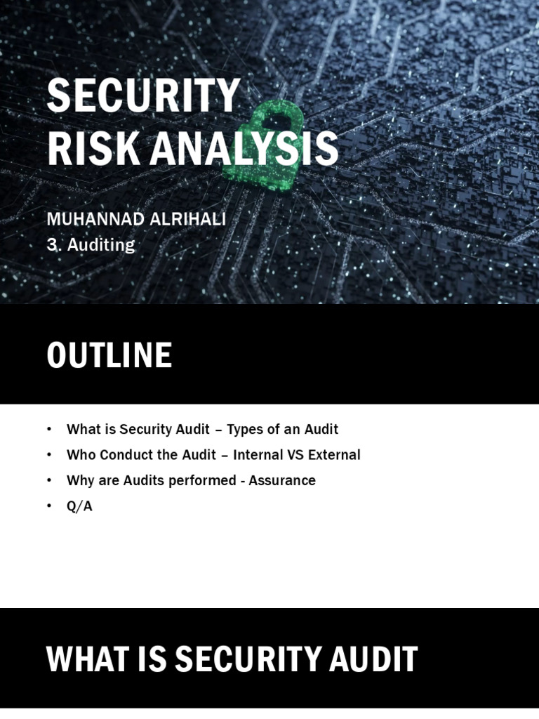 Security Risk Analysis - 03 | PDF | Audit | Internal Audit