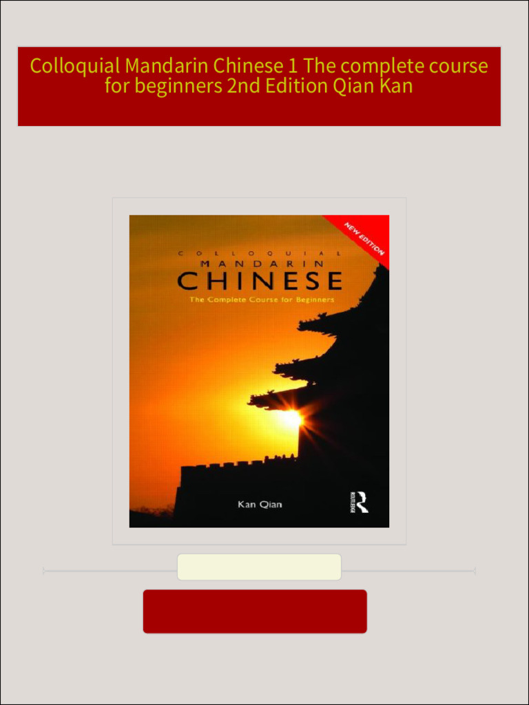 Download full colloquial mandarin chinese 1 the complete course for