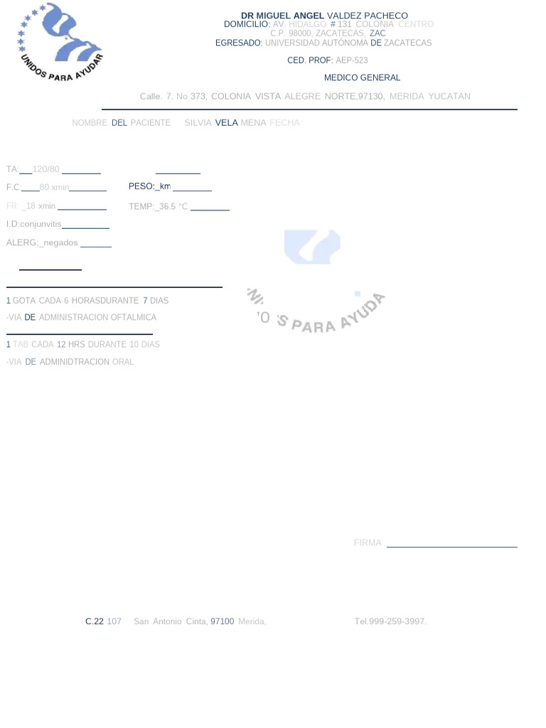 Receta Médica Editable Dr. Simi PDF | PDF