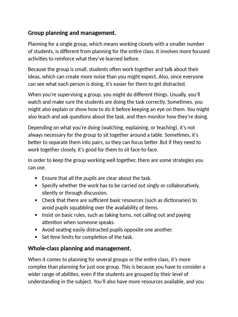 Effective Group Planning Strategies | PDF | Cognitive Psychology ...