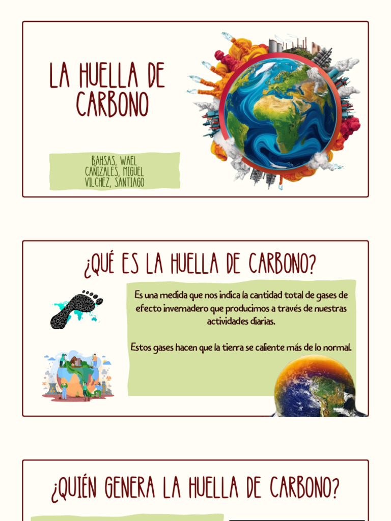 La Huella Del Carbono (2) | PDF | Gases de efecto invernadero | Huella ...