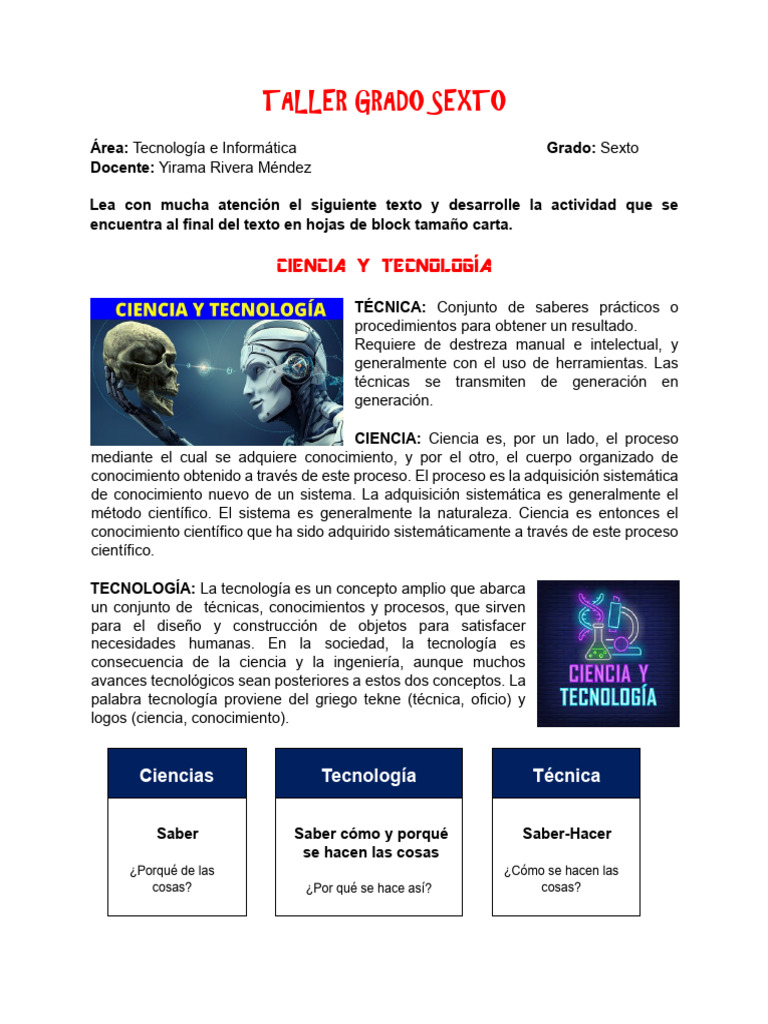 Ciencia y Tecnología para Sexto Grado | PDF | Conocimiento | Science