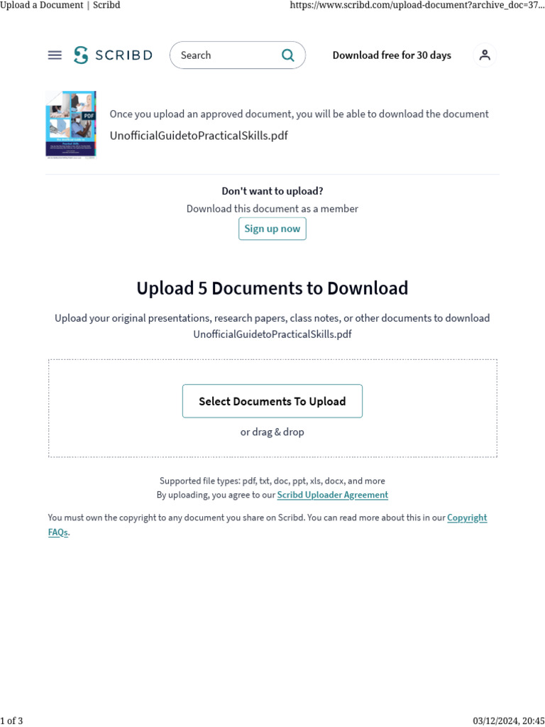 Upload A Document - Scribd | PDF | Scribd | World Wide Web
