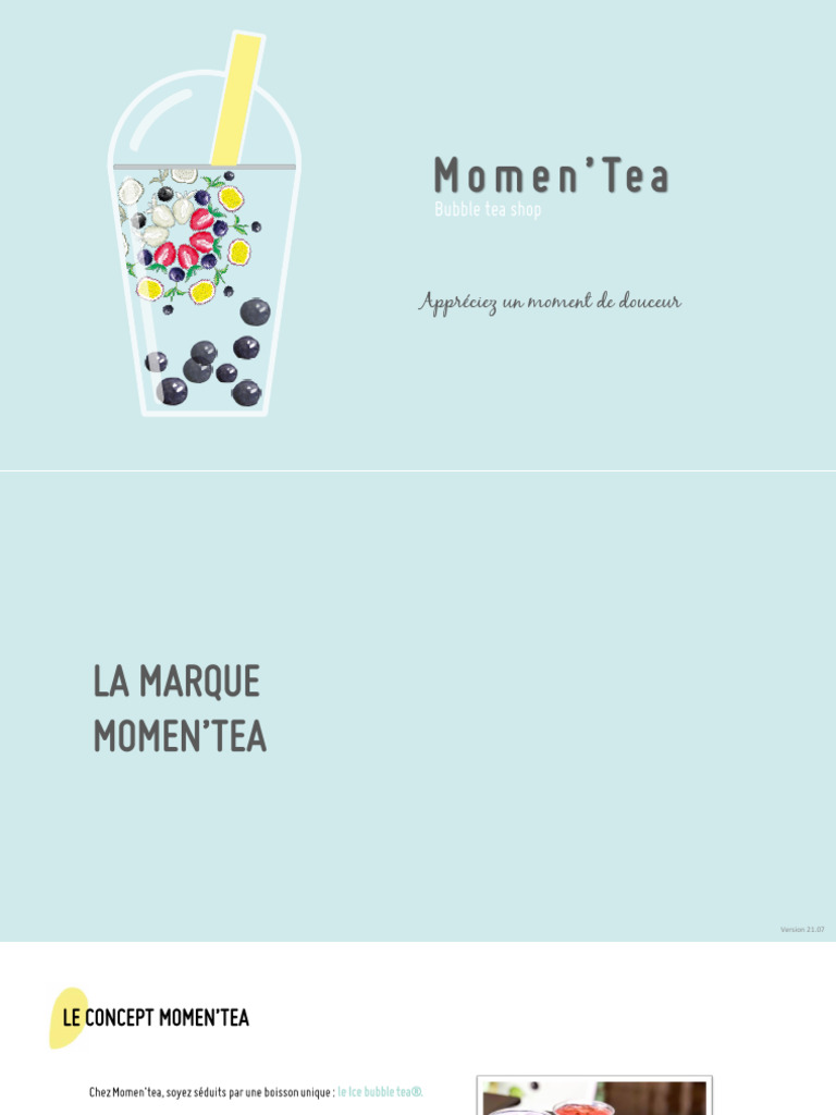 Personnalisez votre Bubble Tea à Momen’Tea | PDF