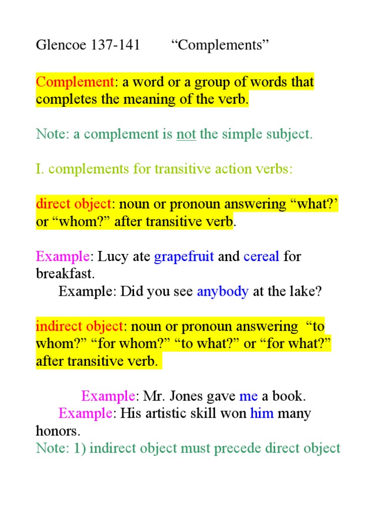 Understanding Sentence Complements | PDF