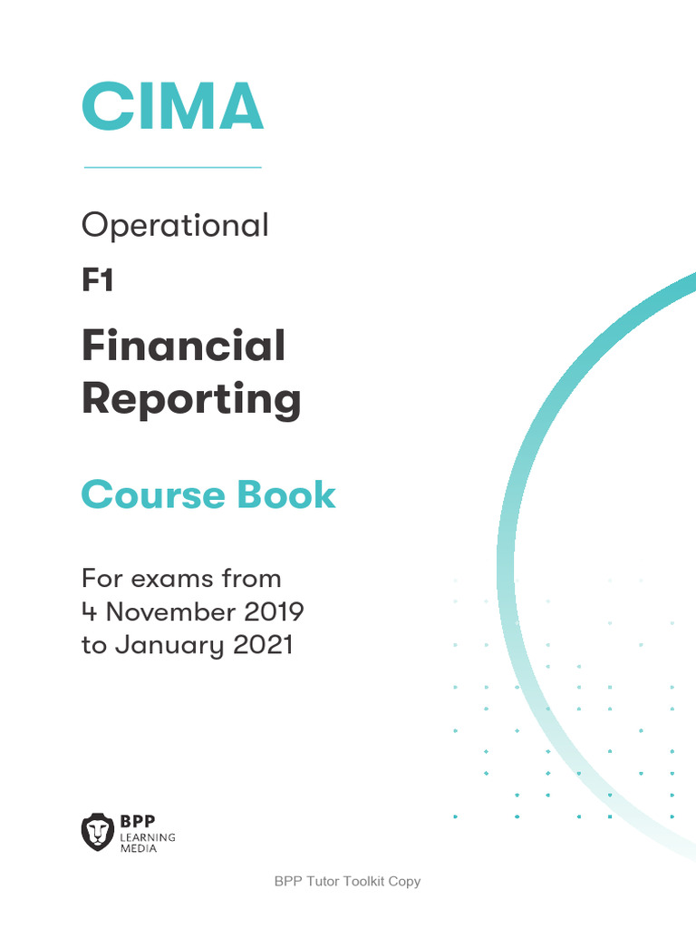 CIMA F1 Course Book 2019 Toolkit | PDF | Taxes