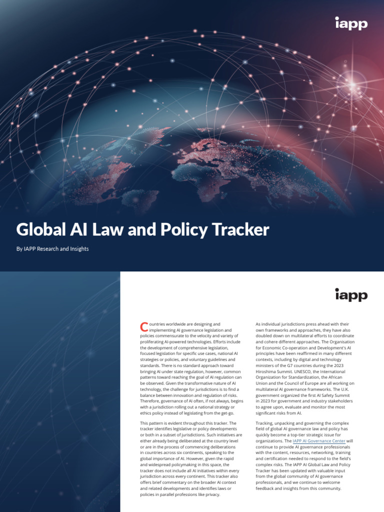 Global AI Law and Policy Tracker | PDF | Artificial Intelligence ...