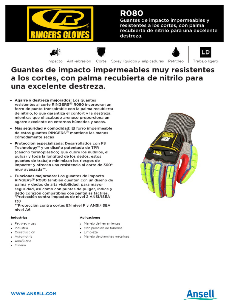 Ringers-R080 Pds MX | PDF | Guante | Invierno