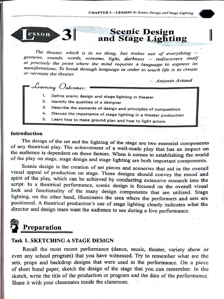 Scenic Design and Stage Lighting Essentials | PDF | Composition