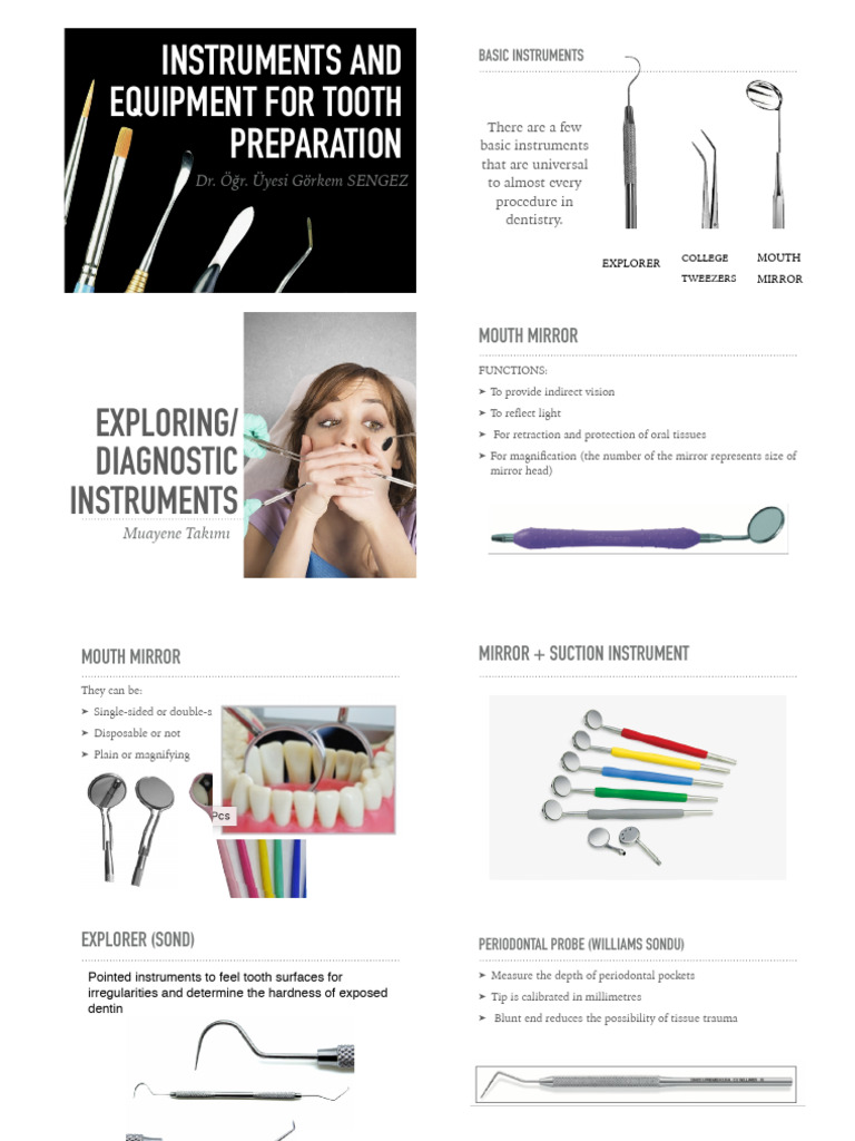 Essential Dental Instruments Overview | PDF | Tooth | Periodontology
