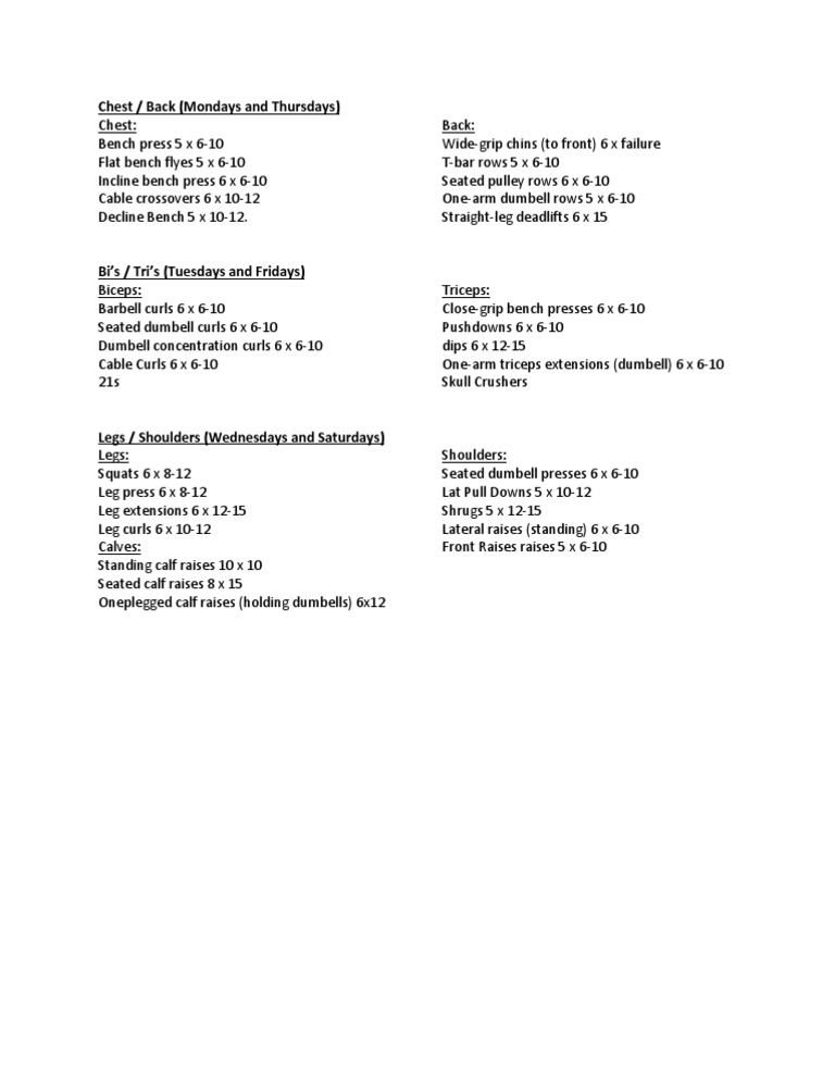 Workout | PDF