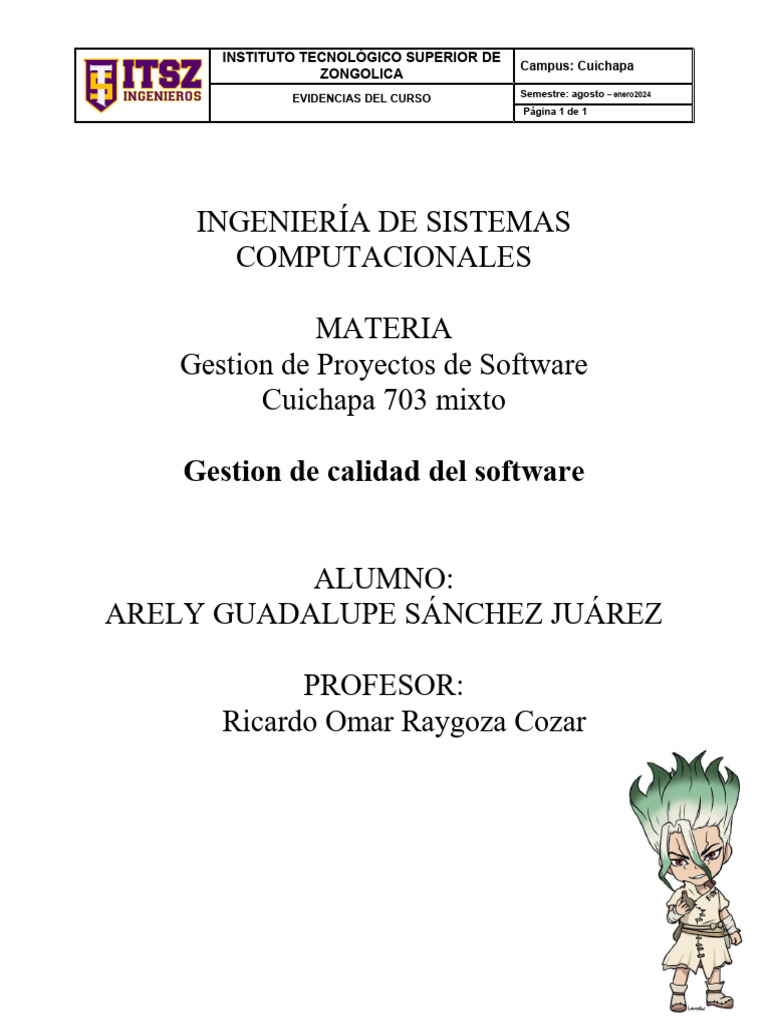 Gestion de Calidad Del Software | PDF | Ingeniería de Sistemas ...