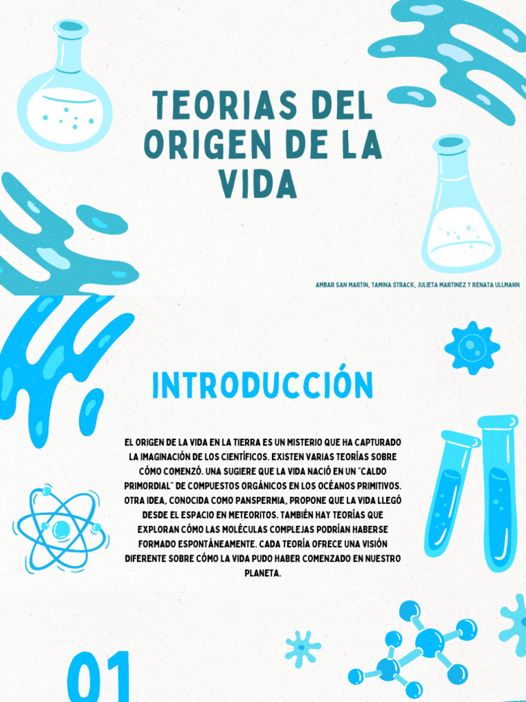 Teorías sobre el origen de la vida | PDF | Abiogénesis | Vida