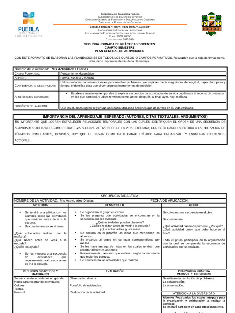 Formatos para La Planeacion de Campos Formativos | PDF | Evaluación ...