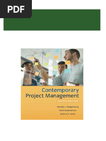 Download Full Contemporary Project Management 4th Edition Kloppenborg - eBook PDF PDF All Chapters