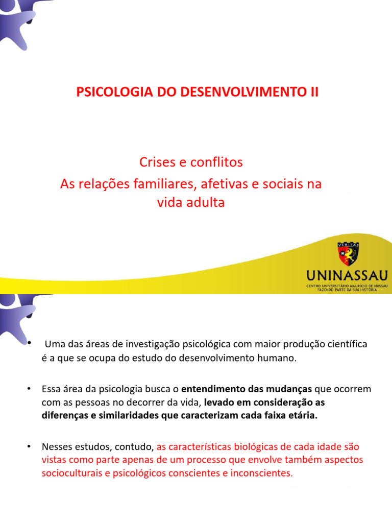AULA 6.1- Crises e conflitos da vida adulta | PDF | Psicologia | Vida