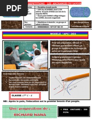 Répétitions Scolaires: Archanges du Savoir | PDF | Racine carrée