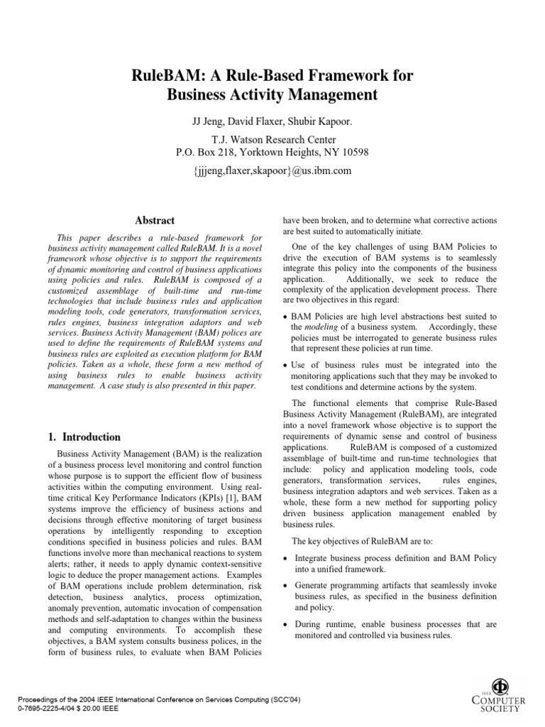 RuleBAM A Rule-Based Framework | PDF | System | Policy