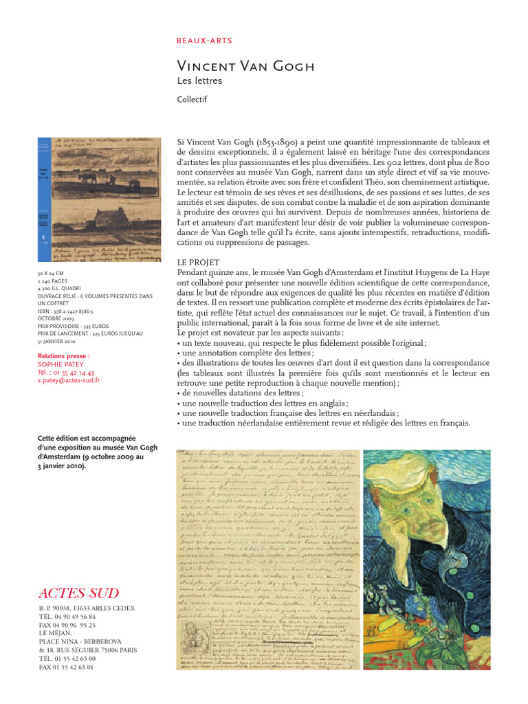Correspondance complète de Van Gogh | PDF | Vincent Van Gogh