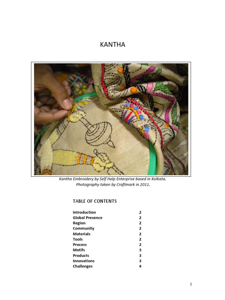 Kantha Extended Documentation | PDF | Embroidery | Quilt