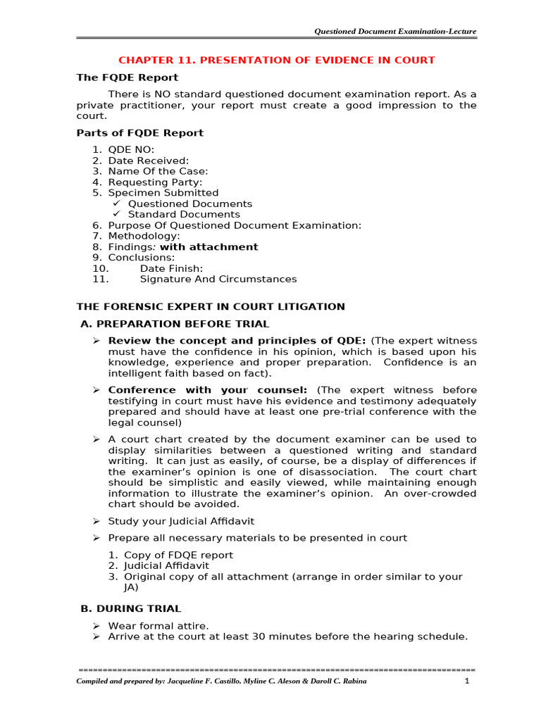 Question document | PDF | Forgery | Expert Witness