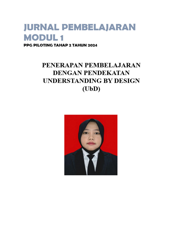 Jurnal Pembelajaran UbD PPG 2024 | PDF