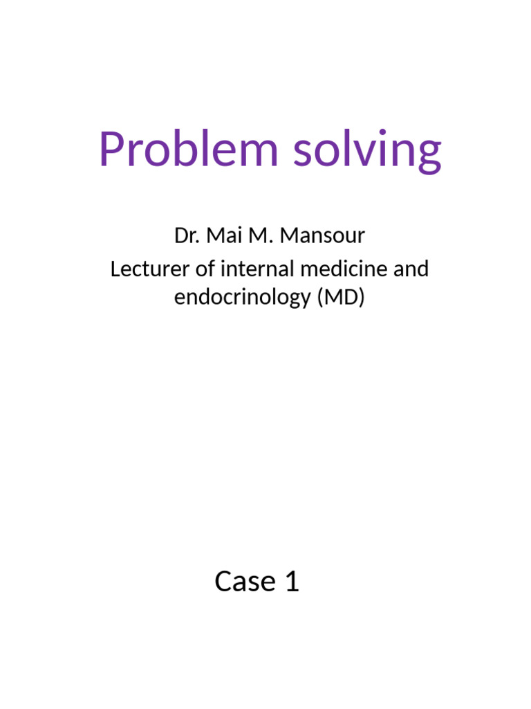 Problem Solving Cases | PDF