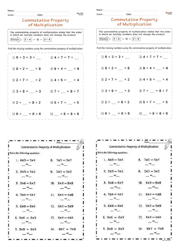 Math Commutative | PDF